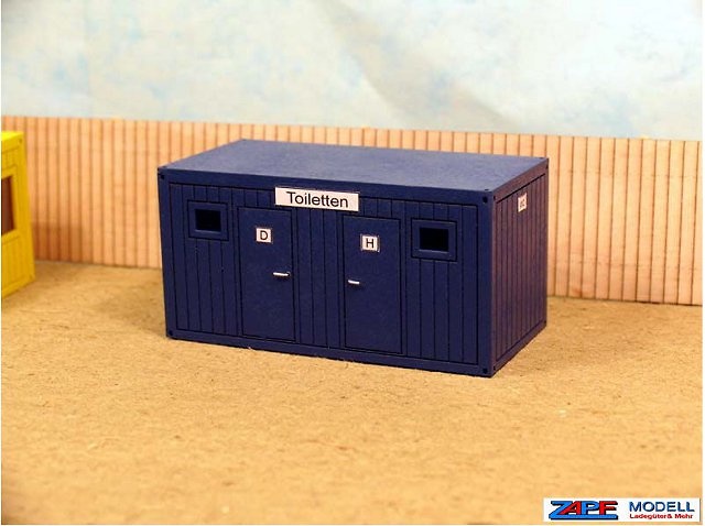 Sanitärcontainer Baustelle unbemalt, Zapf Modell 5007803 Maßstab 1/50 