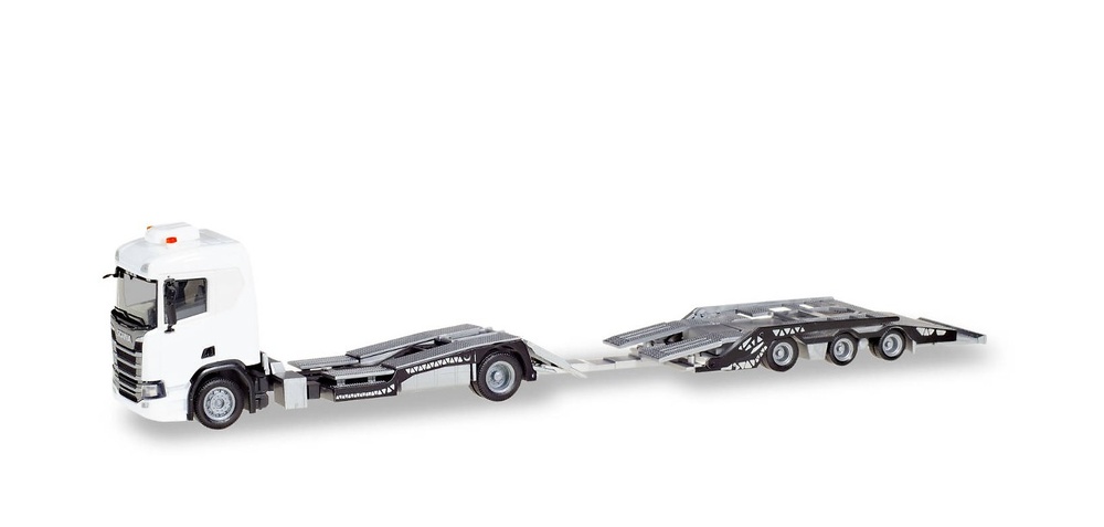 Scania CR20 Niederdach LKW-Transporter-Hängerzug Herpa Minikit 47-013628 Maßstab 1/87 