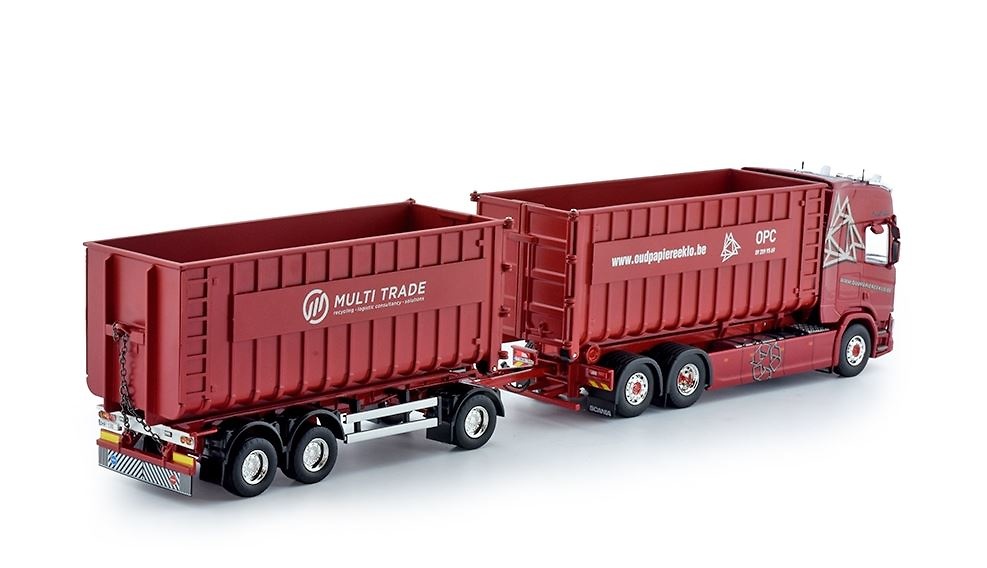 Scania NG R-Serie Highline Hakenarm Container Kombi OPC Eeklo Tekno 75518 