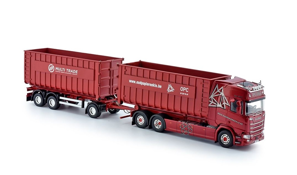Scania NG R-Serie Highline Hakenarm Container Kombi OPC Eeklo Tekno 75518 