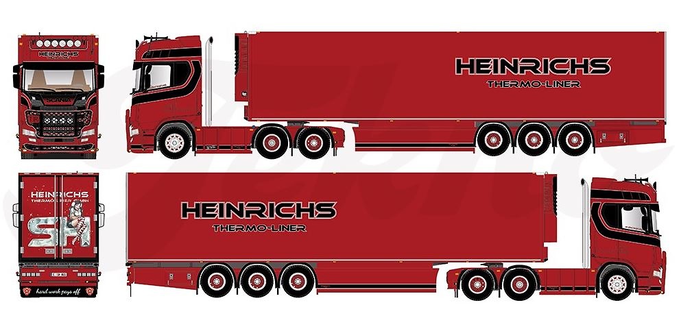 Scania Next Gen+ Kühlauflieger Heinrichs Tekno 85147 