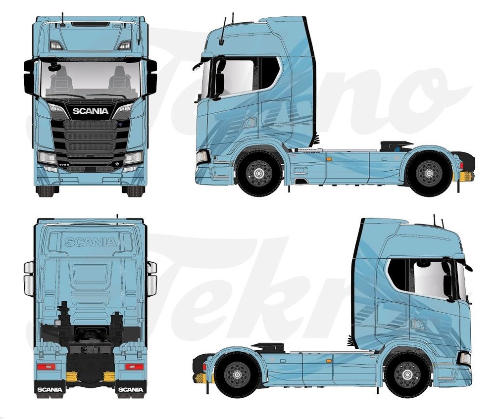 Sammlermodell Scania Next Gen Highline 770S - Frost Tekno 85247-1 Masstab 1/50 