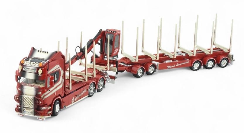 Scania Next Gen R Highline + 5-Achs-Plattform für Holz Tekno 85984 im Maßstab 1:50 
