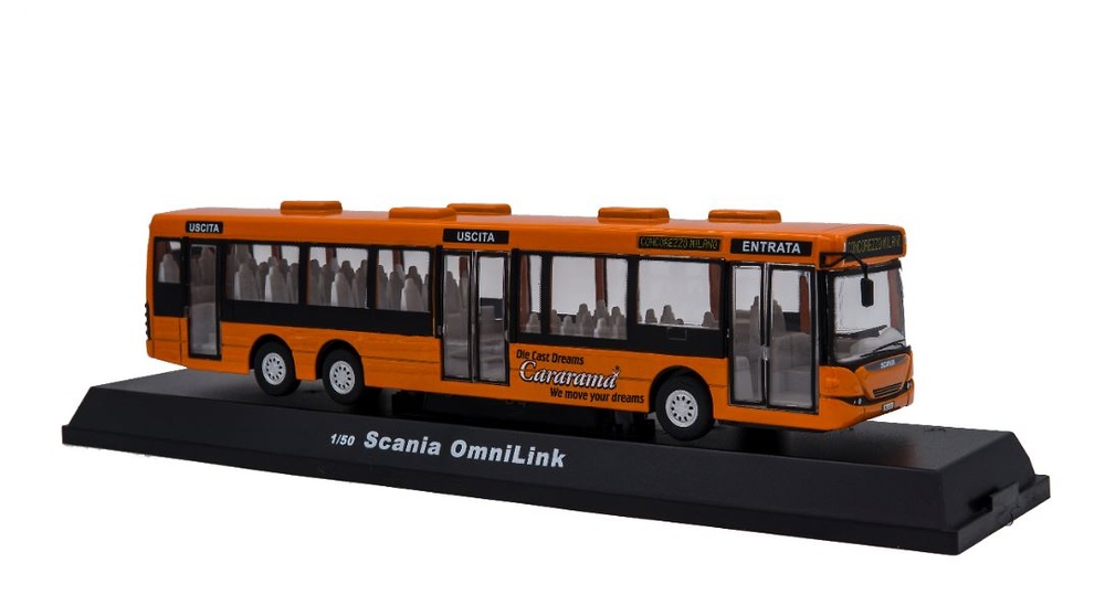 Bus Scania Omnilink Oranje - Cararama 567 Masstab 1/50 