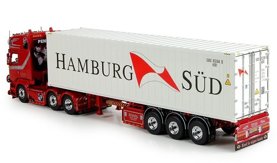Scania R Topline + Hamburg Süd Container, Tekno 69786 escala 1/50 