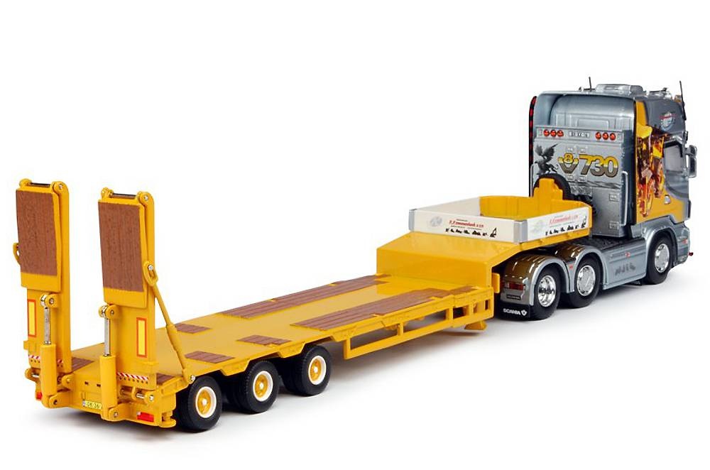 Scania R-Topline mit Goldhofer semi-tieflader, Tekno 63054 Masstab 1/50 