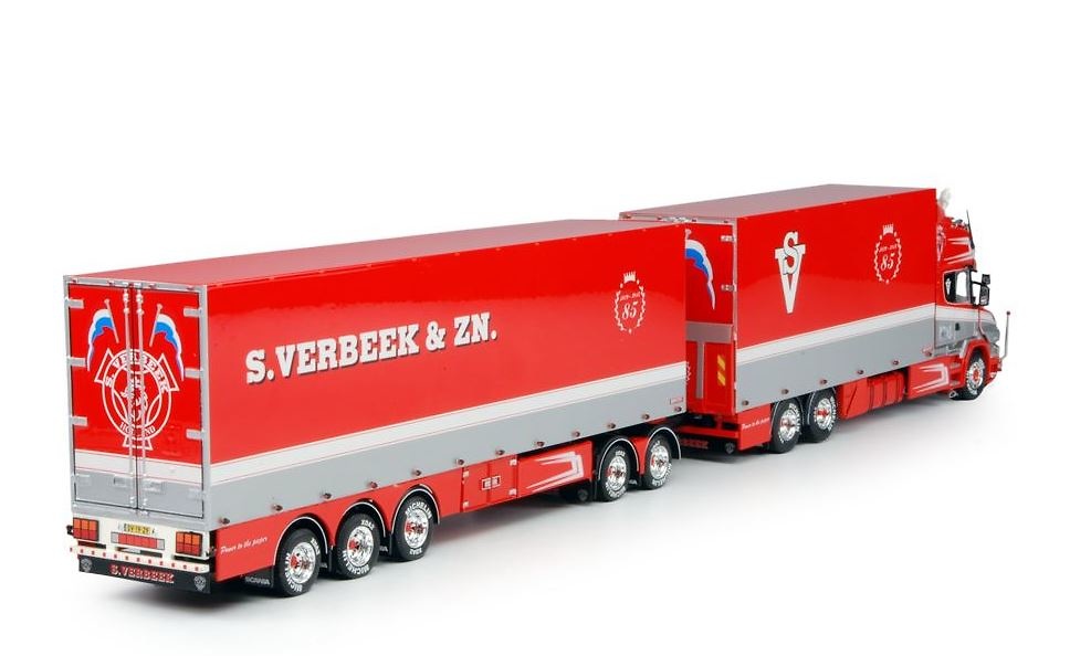 Scania T6 series Topline + Anhänger Verbeek Tekno 67102 Masstab 1/50 