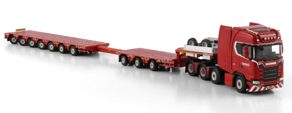 Scania s Highline cs20h 8x4 + Nooteboom Manoovr Auflieger 10 - Achsen Wsi Models Maßstab 1/50 