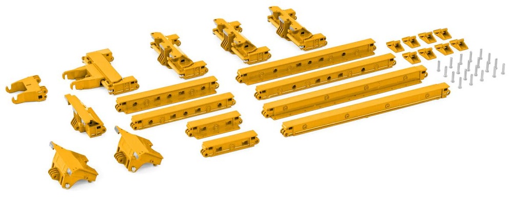 Scheuerle InterCombi Satzteile - Gelb Wsi Models B.V. 04-2161 Maßstab 1/50 