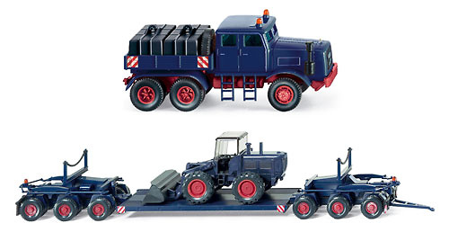 Scheuerle Tieflader 6-achs mit Kaelble, Wiking 1/87 