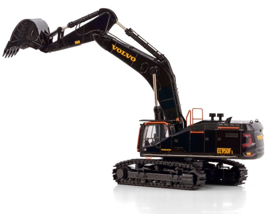 Volvo EC950F Miniaturbagger Schwarz Wsi Models 64-2013 Maßstab 1:50 