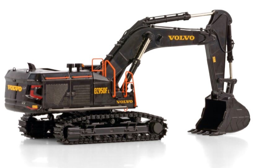 Volvo EC950F Miniaturbagger Schwarz Wsi Models 64-2013 Maßstab 1:50 