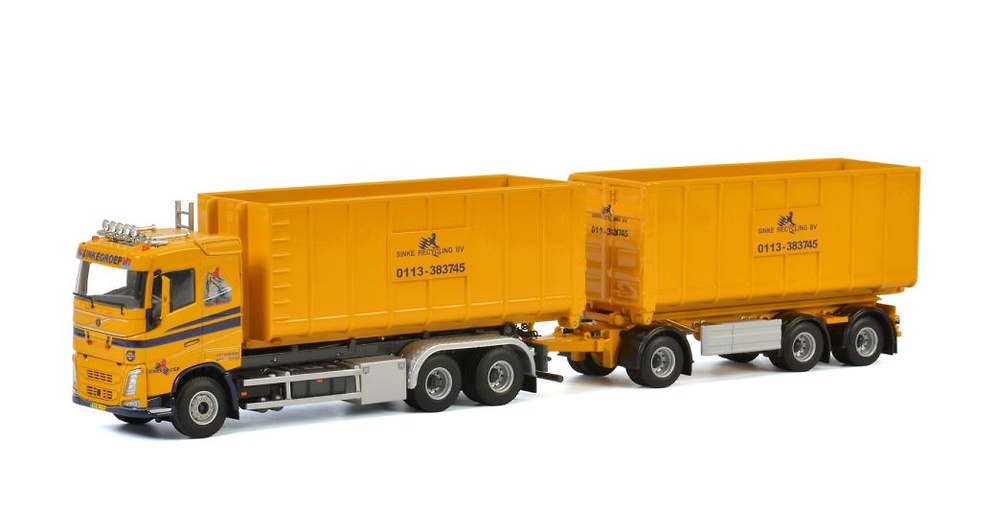 Volvo FH4 + Abrollkipper Palfinger Container 40 m3 + Anhänger Wsi Models 2803 