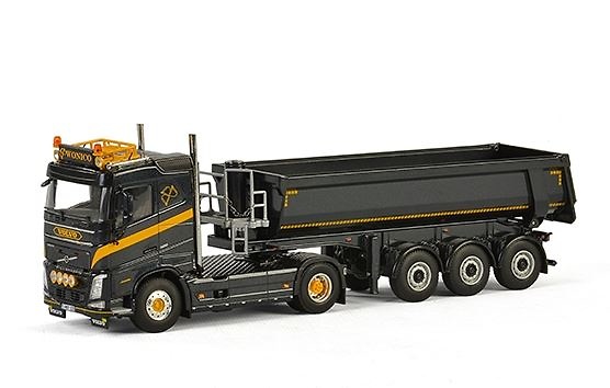 Volvo FH4 Sleeper Cab Halfpipe Tipper Trailer Wsi Models 01-2080 