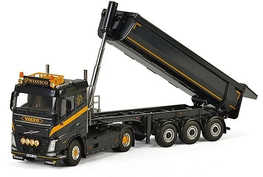 Volvo FH4 Sleeper Cab Halfpipe Tipper Trailer Wsi Models 01-2080 