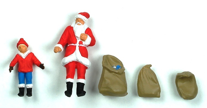 Weihnachtsmann + Kinder 1/43 Preiser 