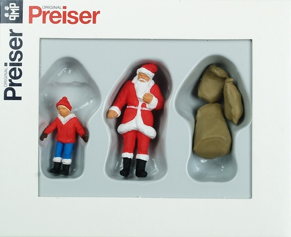 Weihnachtsmann + Kinder 1/43 Preiser 