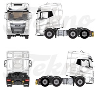 Daf XG+ 6x2 Tekno 89832 Maßstab 1:50