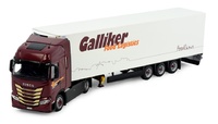 Modell Lkw Iveco S-way + Kuehlaufliefer Tekno 83666 Masstab 1/50