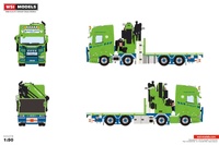 Scania R Highline CR20H 4 Achsen Lkw + Fassi-Kran Wsi Models 01-4855 Maßstab 1:50