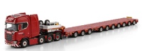 Scania s Highline cs20h 8x4 + Nooteboom Manoovr Auflieger 10 - Achsen Wsi Models Maßstab 1/50