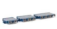 Scheuerle InterCombi set teile: Abstandhalter (3 meter, 4,5 meter und 6 meter) blau Wsi Models B.V. 04-2173 Maßstab 1:50