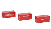 Set 3 container 20 ft Mammoet Wsi Models 410251 Maßstab 1/50