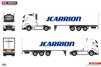 Volvo FH Aero Globetrotter 4x2 + Kühlauflieger JCarrion Wsi Models 01-5027 Maßstab 1:50