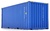 Scale model sea container 20 feet blue Marge Models 2323-01 scale 1/32