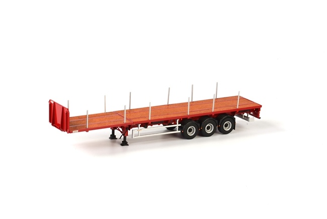 3-axle flatbed trailer Wsi Models 04-1137 scale 1/50 