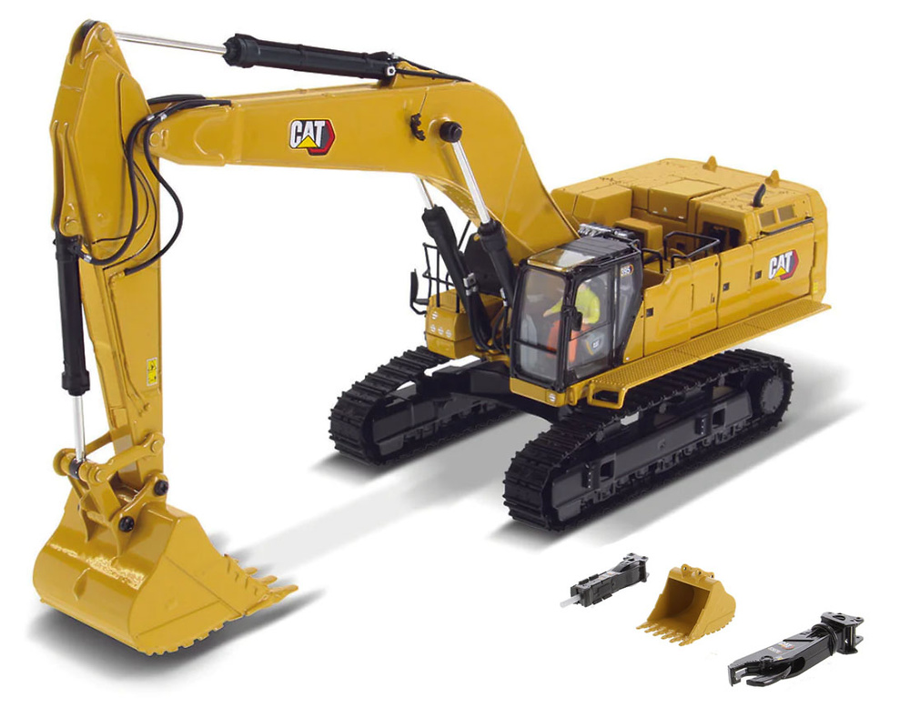 Caterpillar Cat 395 with 2 work tools Hammer and Shear Diecast Masters 85709 scale 1/50 