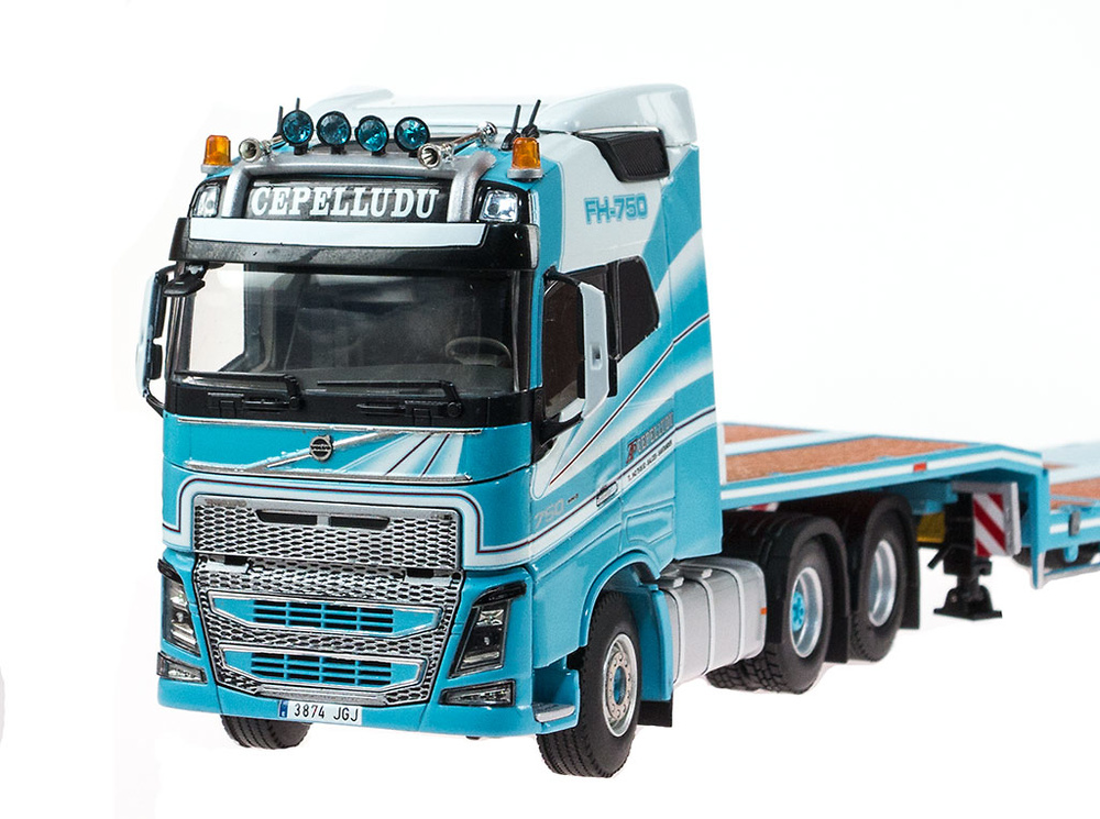 Cepelludo - Volvo FH4 + nooteboom plataforma Wsi Models 01-1797 