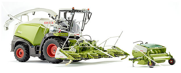 Claas Jaguar 860 Feldhäcksler mit Orbis 750 und Pick up 300 Wiking 77812 Masstab 1/32 