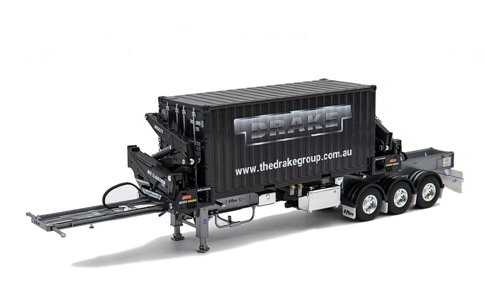 Container loading platform + 20 feet container - drake ZT09245 1/50 scale 