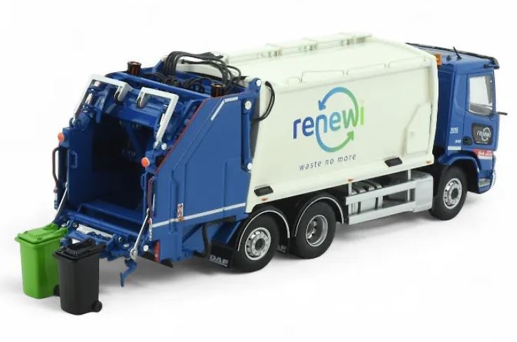 DAF XD Tekno 87546 miniature rubbish Renewi truck scale 1/50 