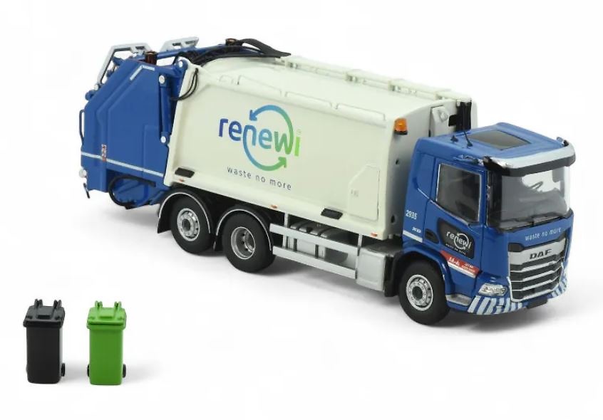 DAF XD Tekno 87546 miniature rubbish Renewi truck scale 1/50 