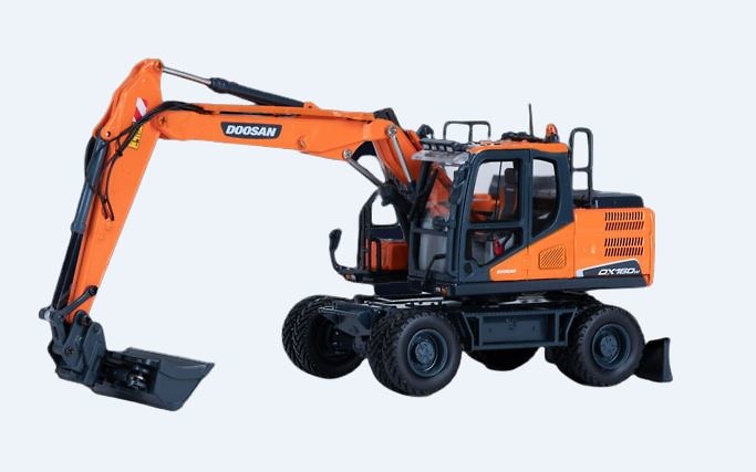 Doosan DX160W excavator Imc Models 1007 scale 1/50 