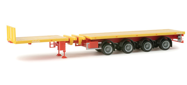 Extendable platform trailer 4 axles 1/87 Herpa 