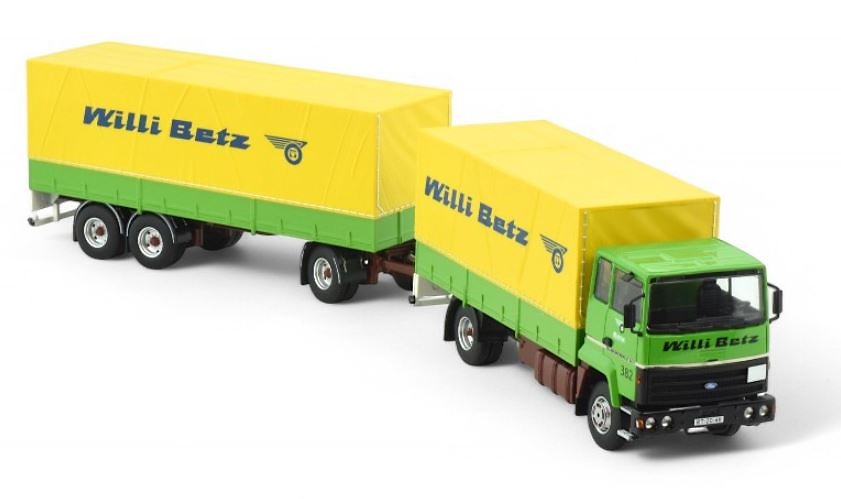 Ford rigid truck + trailer 3 axles Willi Betz Tekno 85021 in 1/50 scale 