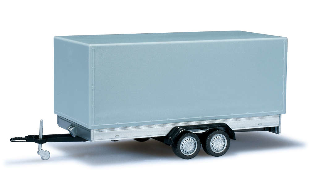Herpa 1/87 gray canvas car trailer 