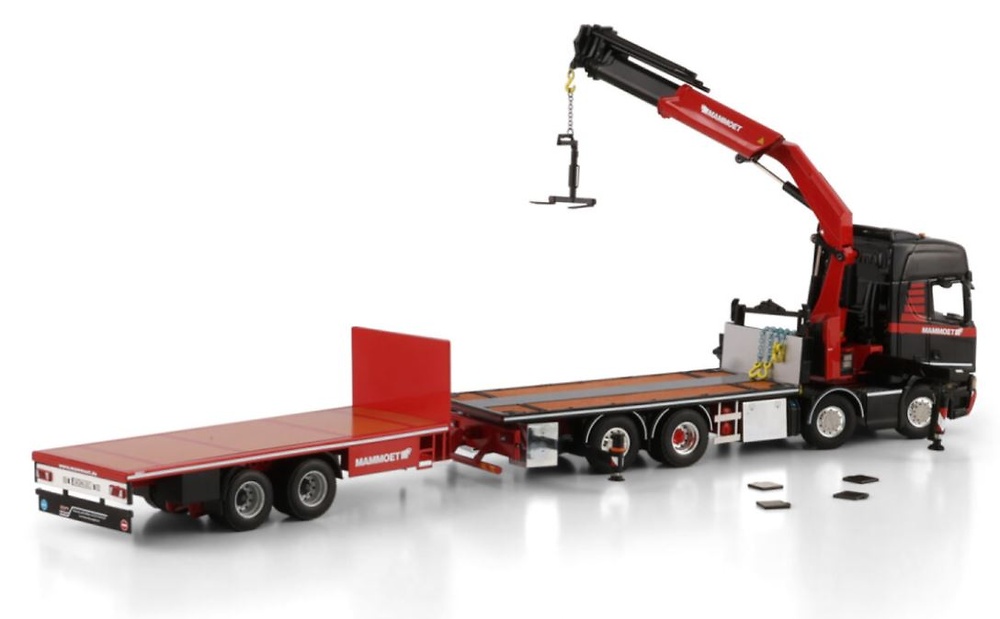 Mammoet Scania R Highline CR20H 8x2 rigid truck + 2-axle platform Wsi Models 410319 scale 1/50 