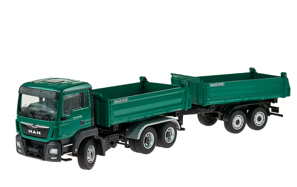 Man Tgs M Euro 6 -Meiller tipper and trailer Conrad Modelle 77182 1/50 scale 