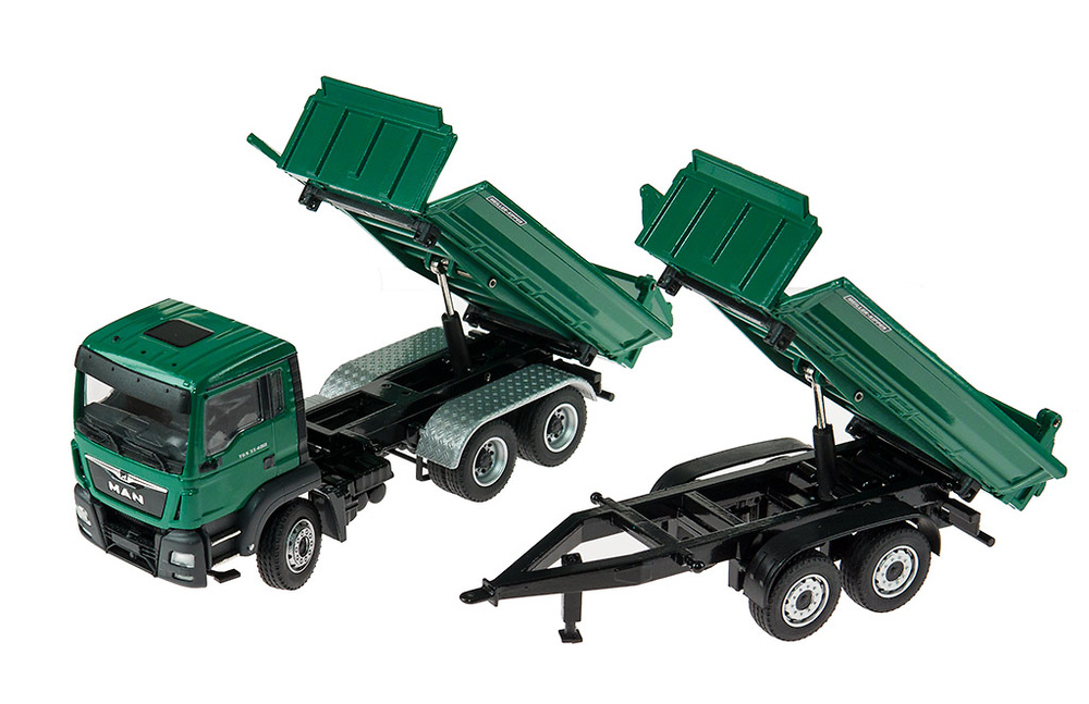 Man Tgs M Euro 6 -Meiller tipper and trailer Conrad Modelle 77182 1/50 scale 