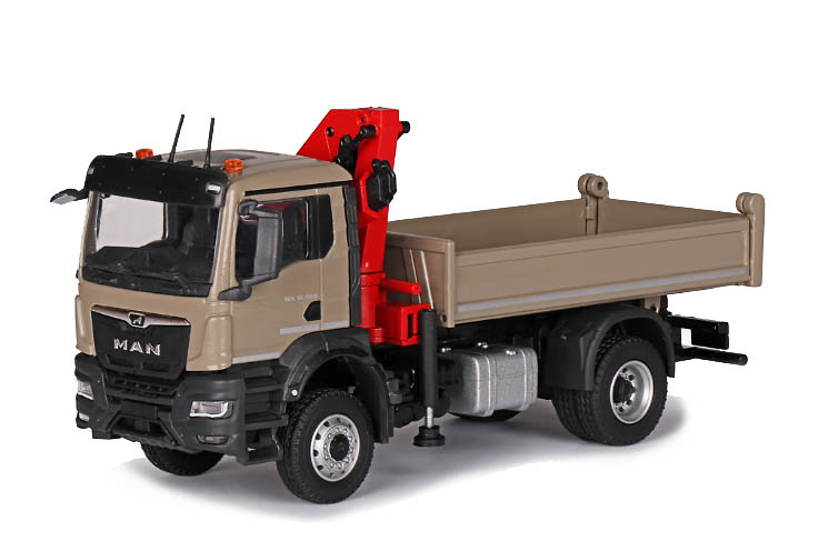 Man Tgs NN volquete 4x4 with crane Conrad Modelle 81165/03 escala 1/50 