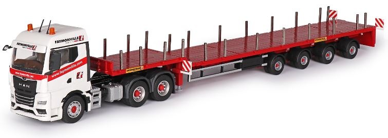 Man Tgx GM + Faymonville Telemax Plateau-trailer Conrad Modelle 80194 scale 1/50 