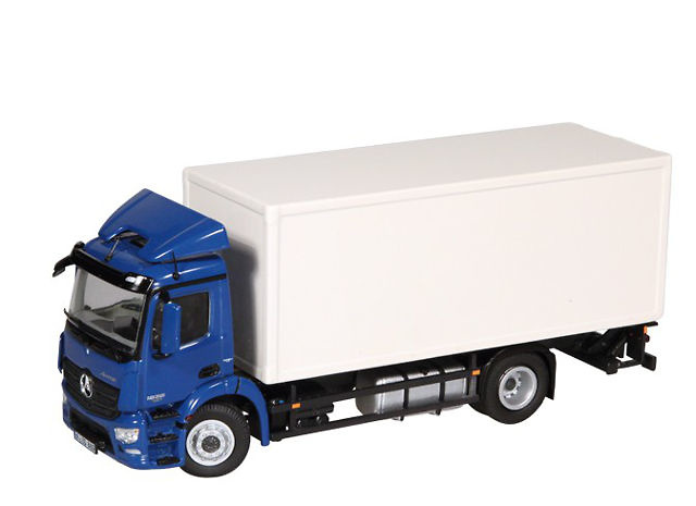 Mercedes Antos 4x2 FH 420S caja cerrada y plataforma Nzg Modelle 880/20 escala 1/50 