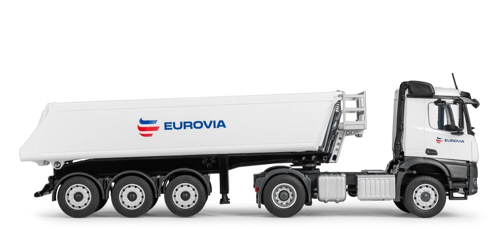 Mercedes Benz Arocs + trailer Schmitz Cargobull EUROVIA Conrad Modelle 78202/06 scale 1/50 