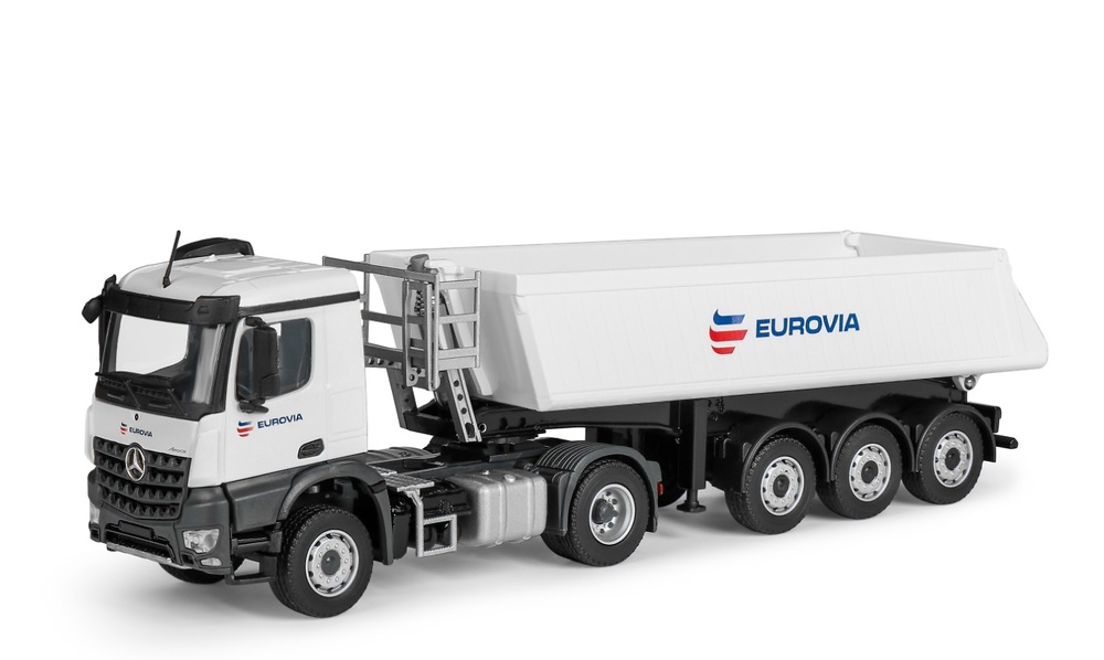 Mercedes Benz Arocs + trailer Schmitz Cargobull EUROVIA Conrad Modelle 78202/06 scale 1/50 