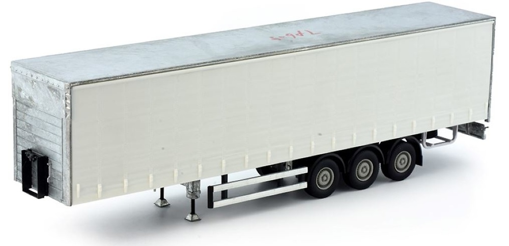 Metal trailer kit with 3-axle side curtain Tekno 79605 1/50 scale 