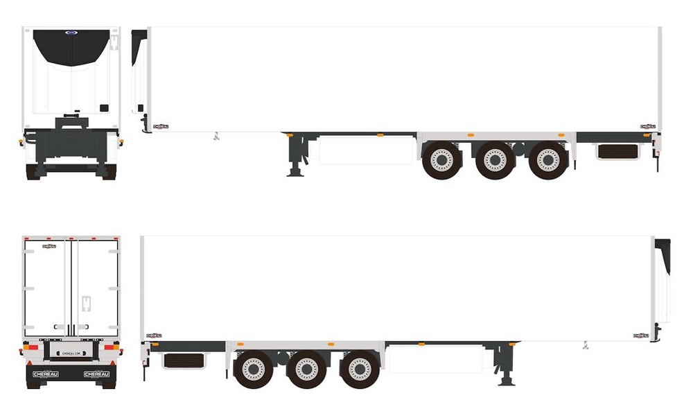 Reefer trailer Carrier Wsi Models 03-2036 scale 1/50 